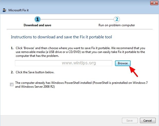 Microsoft portable fix it tool